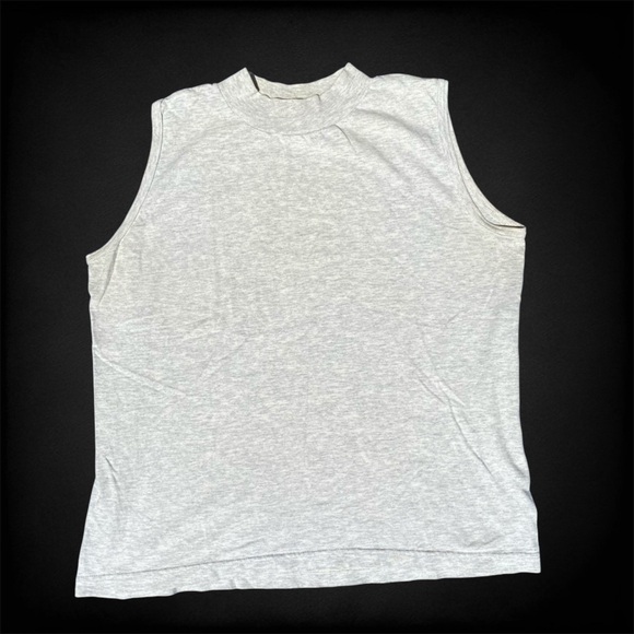 Penmans Tops - Naturals by Penmans 90s Sleeveless Mock Neck Grey Sleeveless Top